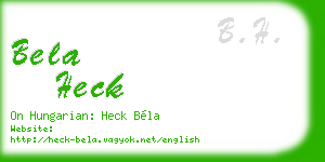 bela heck business card